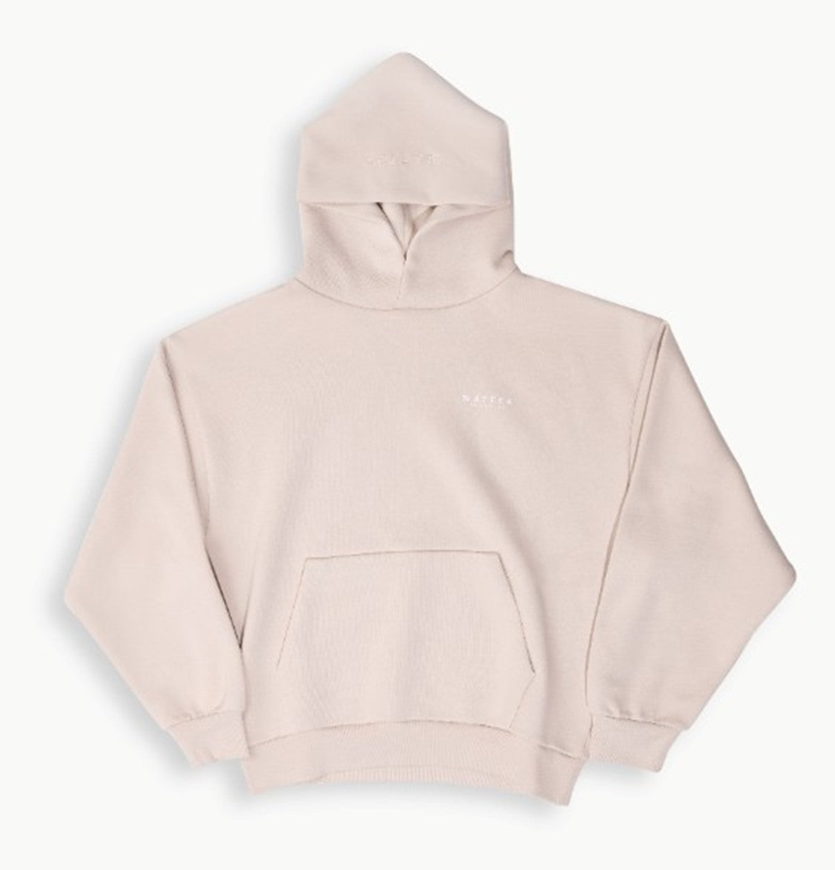 Matter Melbourne cream hoodie laid flat